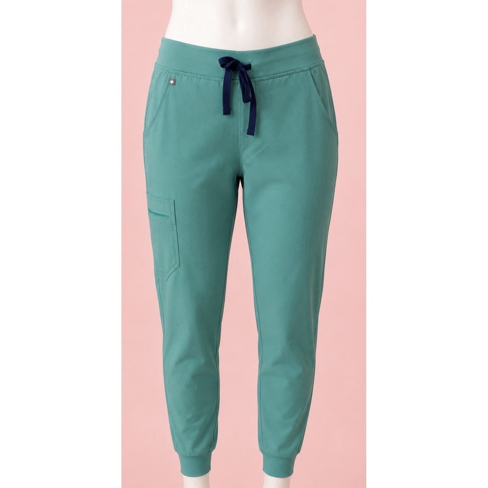 FIGS Women's Zamora Joggers Size Medium Petite Teal Scrubs Pants Bottoms